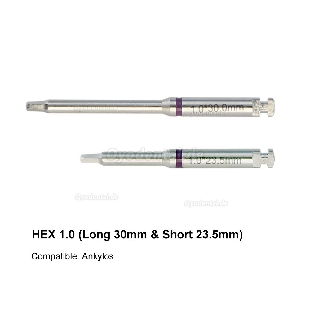 Dental Implantat Schraubendreher Hex Abutment Treiber Set Edelstahl Lang Kurz